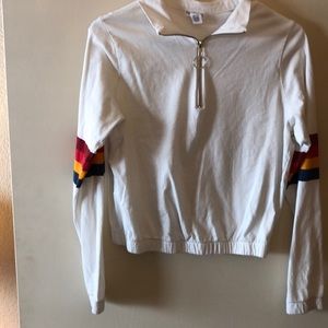 Long sleeve half zip tee